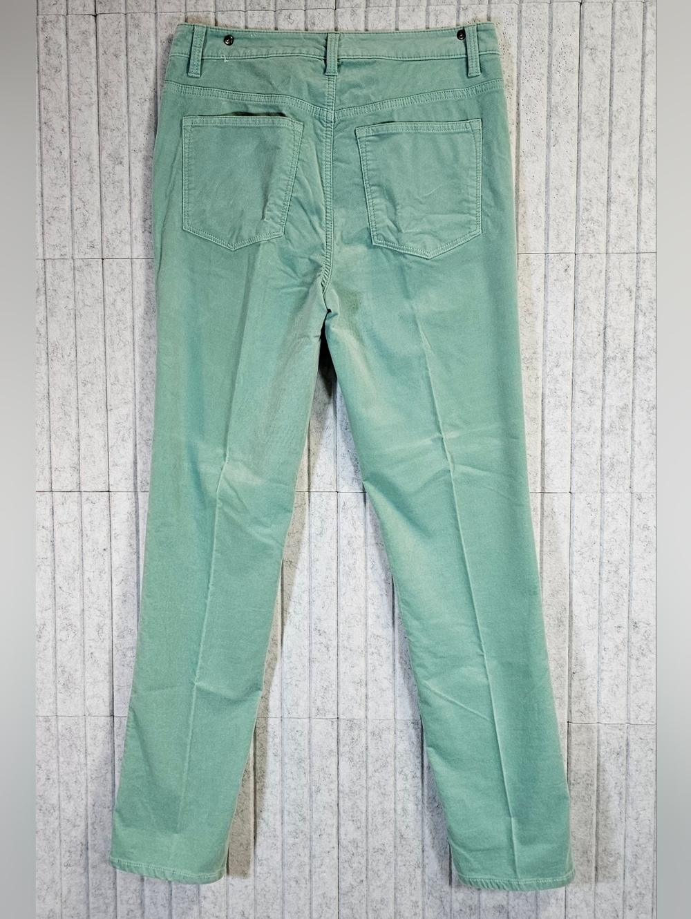 Talbots Velveteen Straight Leg Pants Womens Size 6 Green Simply Flattering - Picture 3 of 3